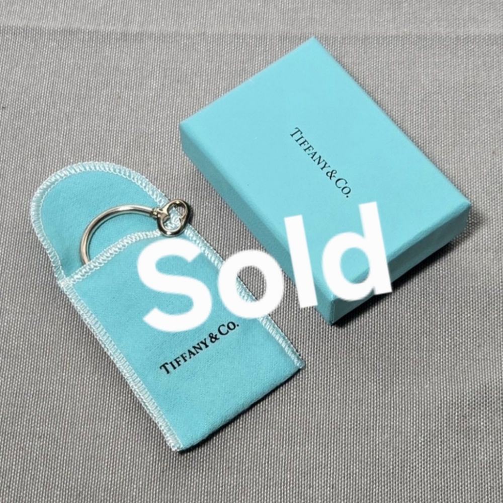 Tiffany & Co. My Sweet Home House Keyring Sterling Silver 925 w/Box & Pouch